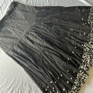 Women's Tiered Black Skirt